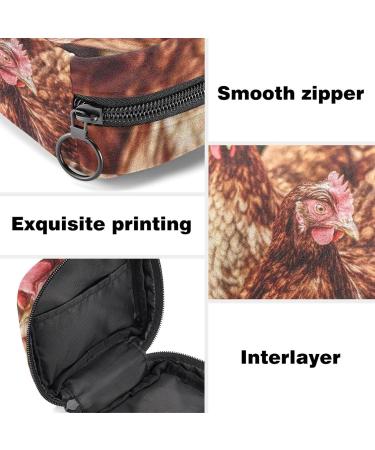 Animal Hen Sanitary Napkin Storage Bag | Portable First Period Pads Holder for Girls | Travel Makeup Bag | Large Capacity Multicoloured - Buy Online on GoSupps.com