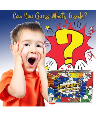 Organic Bath Bombs for Kids with Superhero Toy Inside - Gentle Bubble Bath Fizzies - Birthday Gift for Girls and Boys - Buy Online on GoSupps.com