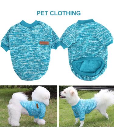 Warm & Lightweight Hualisiji Dog Sweater - Hooded Sweatshirt for Small Dogs | 2PCs Pink & Blue Soft & Elastic Chihuahua Hoodie - Buy Online on GoSupps.com