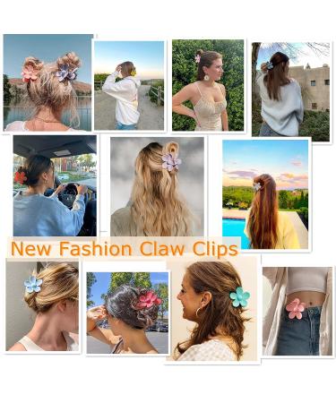 8PCS Large Flower Hair Claw Clips for Women - Strong Hold for Thick and Thin Hair - 8 Colors - Buy Online on GoSupps.com