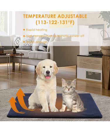 Electric Pet Heating Pad for Dogs and Cats - Indoor Warming Mat with Auto Power Off - Medium Size 22'' x 18 - Buy Online on GoSupps.com