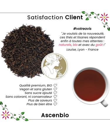 Ascenbio - Organic PuErh Black Tea - 180g Loose - Prepared and packaged in France - Biodegradable Packaging - Buy Online on GoSupps.com