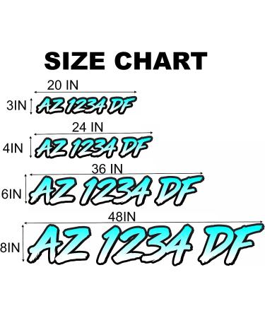 Custom Personalized State Boat Registration Numbers - 2 Pack Pair Vinyl Decal Sticker - Premium Gradient Print - VulgrCo - Buy Online on GoSupps.com