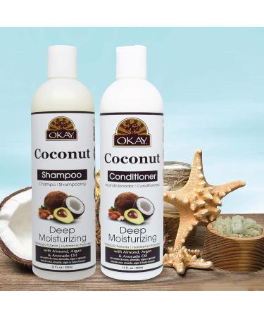 OKAY Coconut Deep Moisturizing Hair Care Gift Set 2PK | Replenish Moisture & Elasticity | Sulfate Silicone Paraben Free | For All Hair Types | Made in USA - Buy Online on GoSupps.com