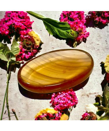 Yellow Fluorite Worry Stone - Natural Crystal for Focus, Creativity & Stress Relief - Buy Online on GoSupps.com