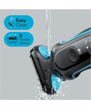 Buy Braun Series 5 CS Razor for Men - Electric Shaver with 3 Flexible Blades & Beard Trimmer | M4500CS Turquoise & 53B Black - International Shipping Available - Buy Online on GoSupps.com