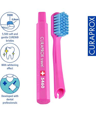 Curaprox Travel Set - Yellow Travel Toothbrush CS 5460 Be You Toothpaste & 2 Interdental Brushes for Complete Oral Care - Buy Online on GoSupps.com