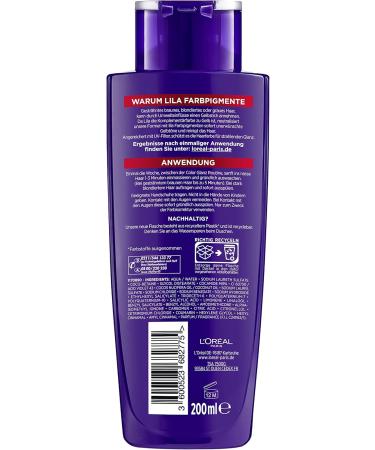 L'Or al Paris Elvital Shampoo for blonde highlighted gray hair neutralizing yellow tones Color Brillance Purple Silver Anti-yellowing shampoo 6 x 200 ml - Buy Online on GoSupps.com