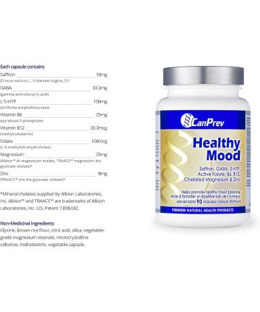 CanPrev - Healthy Mood 90 v-caps - Helps to Promote Healthy Mood Balance and Temporarily Promote Relaxation - Support Immune System - Buy Online on GoSupps.com