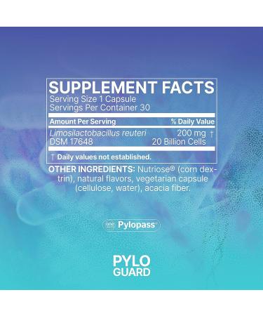 PyloGuard Patented L. reuteri DSM17648 Drink Mix 30 Capsules - Gut & Immune Support - Mixed Berry Postbiotic - Buy Online on GoSupps.com