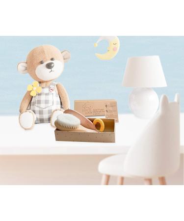 eplanita Baby Hair Brush and Comb Set for Newborns & Toddlers - Wooden with Natural Goat Bristles - Ideal for Cradle Cap, Massage, and Teething Relief - Perfect for Baby Registry or Baby Shower - Buy Online on GoSupps.com