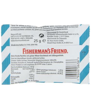 Buy Fisherman's Friend Spearmint Sugar-Free Lozenges - Pack of 12 (12 x 25g) | International Shipping - Buy Online on GoSupps.com