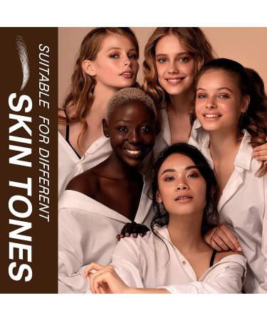 Dark Brown Eyebrow Stamp and Stencil Kit | Waterproof Brow Pomade Makeup with 20 Stencils - Buy Online on GoSupps.com