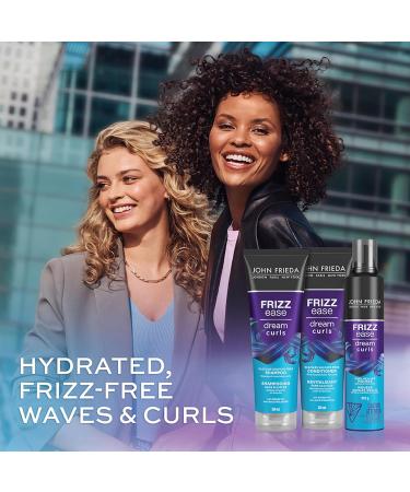 John Frieda Hair Styling Foam | Dream Curls Air Dry Styling Foam for Curls and Waves | SLS/SLES Sulfate Free Paraben Free Pack of 2 - Buy Online on GoSupps.com