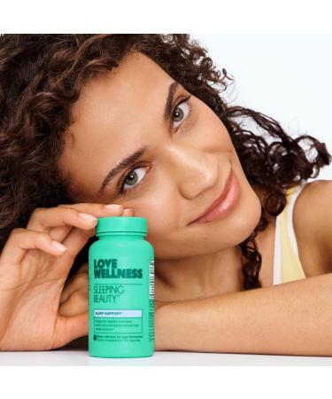 Love Wellness Sleeping Beauty | Sleep Support with Melatonin Magnesium & L-Theanine | Promotes Restful Sleep Relaxation & Calmness | Organic Valerian Root Powder & Lemon Balm | 60 Count Sleeping Beauty Pills - Buy Online on GoSupps.com