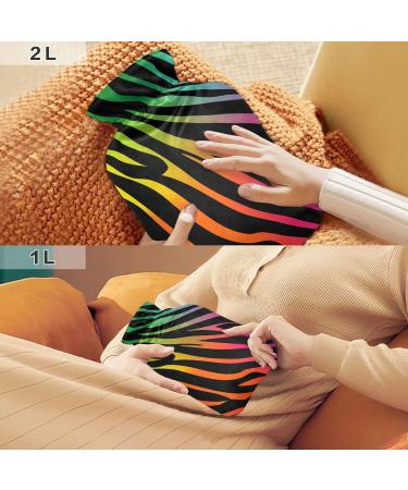 Buy Rainbow Zebra BAP Free Hot Water Bottle 2L | Large Pain Relief & Cold Compress | Fast International Shipping - Buy Online on GoSupps.com