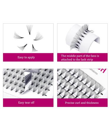 Premium 12D 0.07mm C Curl 12mm Russian Volume Eyelash Extensions - Prefabricated Fan Lashes for Stunning Eyes - Buy Online on GoSupps.com
