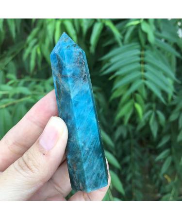 3PCS Natural Gemstones Apatite Minerals Caribbean Ore Raw Original Stones Carved Tower Crystal Point Wand Decoration Stone Mineral Specimen - Buy Online on GoSupps.com