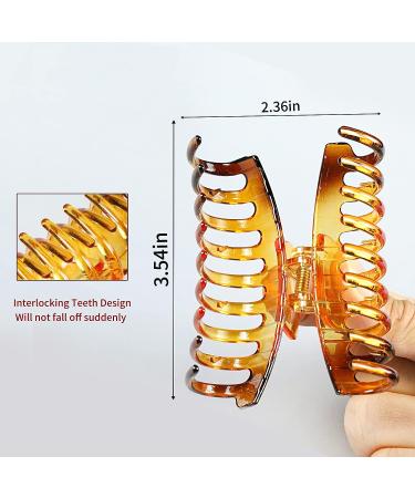 2023 New Amber Acrylic Jelly Hair Claw Clips for Women - Strong Hold, Excellent Quality - Perfect Gift for Thick & Thin Hair - Buy Online on GoSupps.com