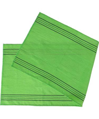 UNIONE Long Exfoliating Back Washcloth Bath Towel - Green Dead Skin Remover (12 x 34) | Long Towel - Buy Online on GoSupps.com
