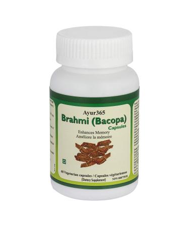 Ayur365 Bacopa Capsules for Memory Enhancement & Cognitive Health 60 ct.