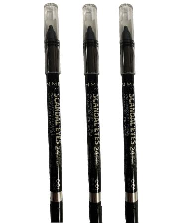 Rimmel London Scandaleyes 24HR Wear Waterproof Kohl Kajal Liner 001 Black .04 oz (1.3 g)