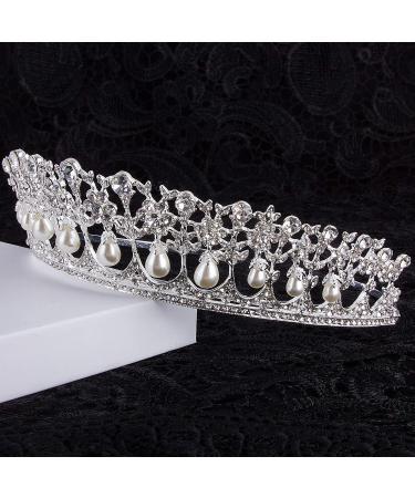 CROWN GUIDE Crystal Rhinestone Queen Bride Tiara Crown - Vintage Bridal Hair Accessories - Buy Online on GoSupps.com
