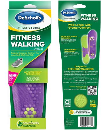 Dr. Scholl's Athletic Fitness Walking Insoles for Women (Sizes 6-11) & Men (Sizes 8-14) - Comfort & Support - Buy Online on GoSupps.com