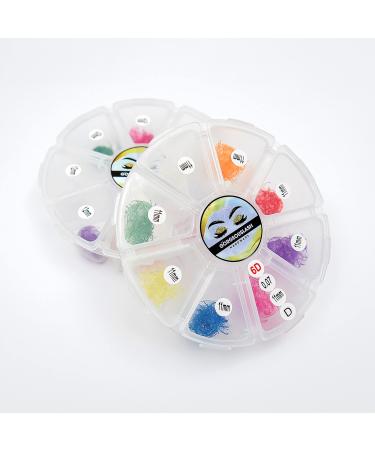 6D Color Lashes 1000 Premade Volume Fans Eyelash Extension. Handmade! (D Curl Mixed Color 11mm) D Curl Mixed Color 11mm