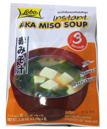 Cocinista LOBO Instant Aka Miso Soup 30g (3 Servings) Red
