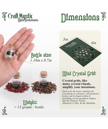 21 Mini Chakra Crystals Set for Spell Jars - Raw Healing Stones for Altar Decor - Witchcraft Supplies and Wiccan Tools - Ideal Gifts for Metaphysical Beginners - Buy Online on GoSupps.com