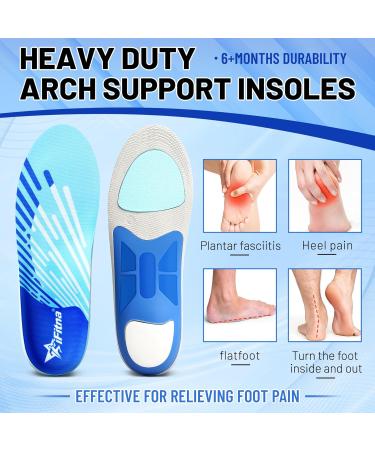 IFITNA Arch Support Inserts for Plantar Fasciitis Relief | Orthotic Foot Insoles for Men & Women | Shock Absorb Cushion | Size 8 MEN & WOMEN 10-10.5 | Ideal for All-Day Comfort - Buy Online on GoSupps.com