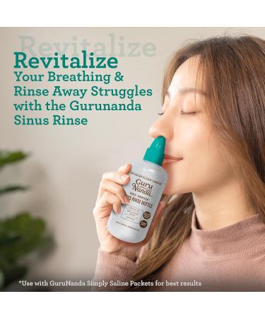 GuruNanda Sinus Rinse Bottle - Comfort Tip for Natural Nasal Irrigator Relief for Adults & Kids - 240ml Capacity 1 Count Sinus Rinse Bottle - Buy Online on GoSupps.com