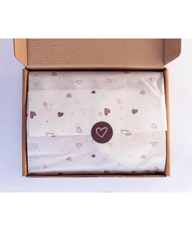 Mikito Organic Cotton Newborn Gifts Box - Unisex Baby Gift Set with Muslin Lovey, Bandana Bib, Teether, Birth Announcement Sign - Beige - Buy Online on GoSupps.com