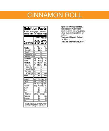 Kellogg's Frosted Mini-Wheats Cinnamon Roll Cereal 14.3oz - Whole Grain & Fiber Breakfast Cereal - Buy Online on GoSupps.com