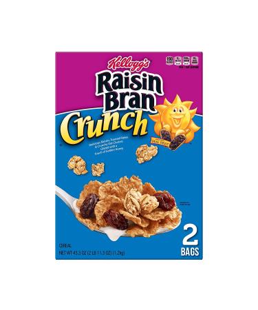 Kellogg's Raisin Bran Crunch Cereal - Original, 43.3 oz | Good Source of Fiber - Buy Online on GoSupps.com