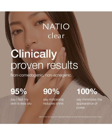 Natio Australia Clear Shine Control Face Moisturizer 4.22 oz - Hydrating Face Cream - Vitamin E Aloe - Matte Face Lotion for Oily Acne Prone Skin - Buy Online on GoSupps.com