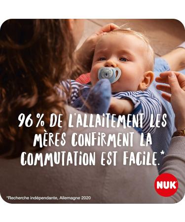 Nuk Star Baby Pacifier Night & Day 0-6 Months - Glow in the Dark BPA-Free Silicone Pink Cat Design 2 Pack for Girls - Buy Online on GoSupps.com