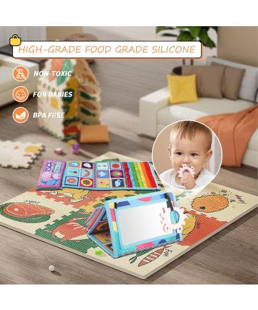 Towwoo Baby Spiegel & Crackling Book | Montessori Sensory Toy for Newborns 0-12 Months - Foldable & Ideal for Exploring Feelings - Buy Online on GoSupps.com