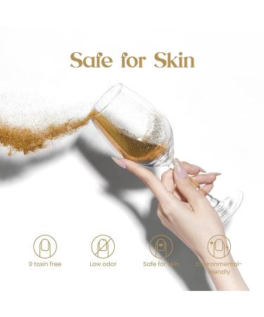 Beetles UV Nail Polish Set - 15ml Yellow Glitter & Champagne Gold Gel Polish for Stunning Nail Designs at Home - Buy Online on GoSupps.com