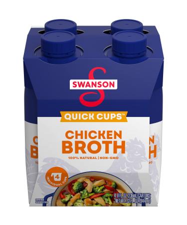 Swanson Chicken Broth 8 Ounce Quick Cups, 4 Count Chicken Broth 8 Ounce (Pack of 4)