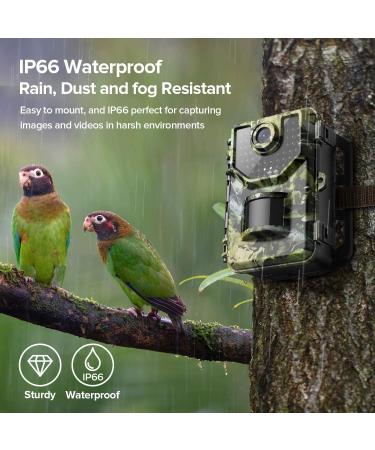 1520P 20MP Trail Camera with 120 Wide-Angle Motion Sensor, 0.2s Trigger Time, 940nm No Glow, IP66 Waterproof - Wildlife Game Camera for Monitoring - Green - Buy Online on GoSupps.com