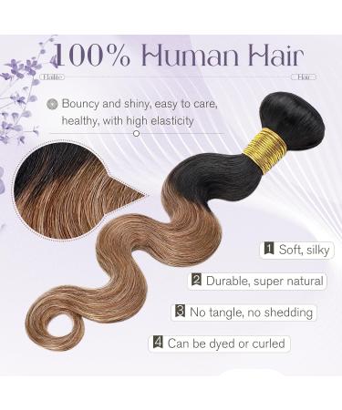 Buy 7A Virgin Body Wave Brazilian Hair Bundles - 18 Ombre #1BT30 Natural Black Light Auburn Extensions - Buy Online on GoSupps.com