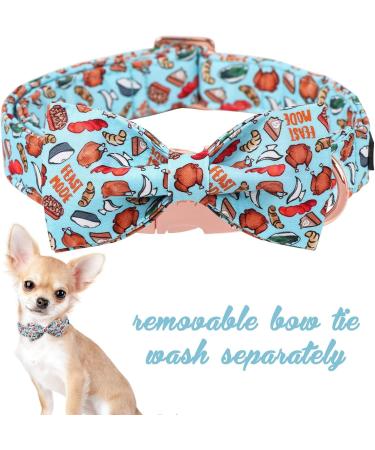 Unique Style Paws Adjustable Cotton Dog Collar with Fly - Comfortable & Stylish Pet Accessory for Girls - Perfect for Turkey Party - Size L (Neck 40.6-61 cm) - Buy Online on GoSupps.com