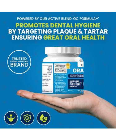 Cymbia Cat Oral Care+ Cat Dental Chew Supplement for Plaque & Tartar Control Fresher Breath & Stronger Immune System Natural Ingredients for Cat Dental Care Approx. 70 Days Supply - Buy Online on GoSupps.com