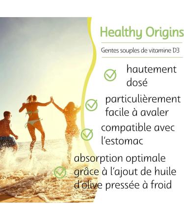 Healthy Origins Vitamin D3 1 000 IU 360 Capsules High Dosed Soy Free Gluten Free Non-GMO - Buy Online on GoSupps.com