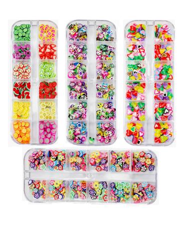 4 set nail fruit slices basic fruit polymer discs fruit slice nail nail 3D fruit disc nail art slice for diy delivers manicure decoration mucus accessories nail decorations 4 styles - Buy Online on GoSupps.com