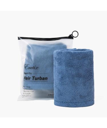 ENETIX Microfiber Hair Towel for Women - Quick-Dry Super Absorbent Anti-Frizz Turban (25x70 cm Royal Blue) - Fast Drying Hair Towels - Buy Online on GoSupps.com