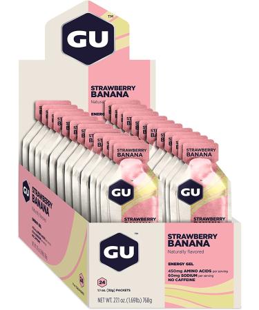 GU Energy Original Sports Nutrition Energy Gel  24-Count  Strawberry Banana Strawberry Banana 24 Count (Pack of 1) - Buy Online on GoSupps.com
