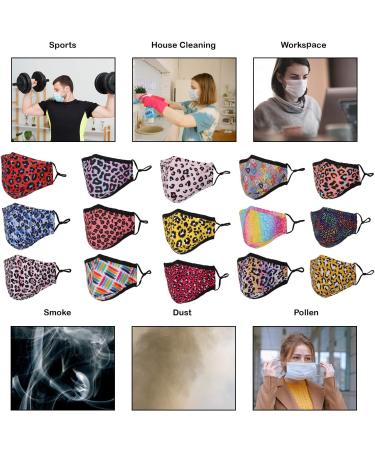 Washable Reusable 3 Layer Cotton Face mask Face Covering Bandana Face Mask Breathable Fashion Face Mask for Protection Against Pollution Pink 4pcs - Buy Online on GoSupps.com